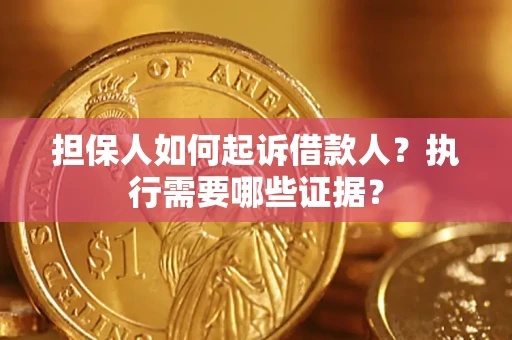 武汉担保人如何起诉借款人？执行需要哪些证据？