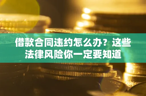 武汉借款合同违约怎么办？这些法律风险你一定要知道