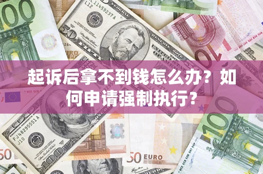 武汉起诉后拿不到钱怎么办？如何申请强制执行？
