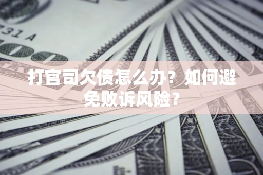武汉打官司欠债怎么办？如何避免败诉风险？