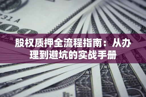 武汉股权质押全流程指南：从办理到避坑的实战手册