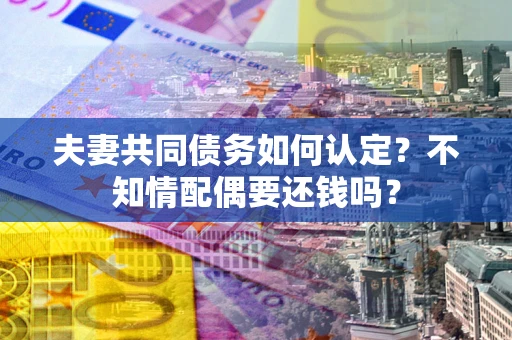 武汉夫妻共同债务如何认定？不知情配偶要还钱吗？