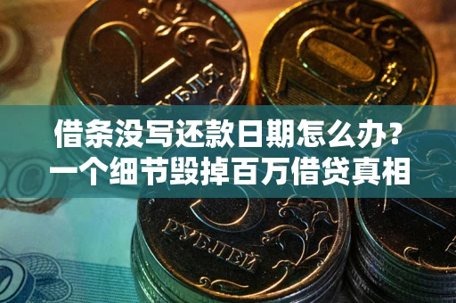 武汉借条没写还款日期怎么办？一个细节毁掉百万借贷真相