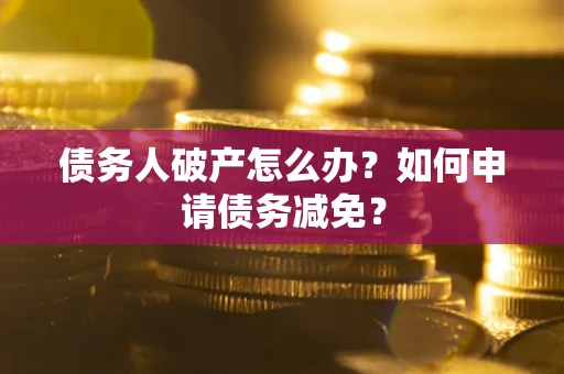 武汉债务人破产怎么办？如何申请债务减免？