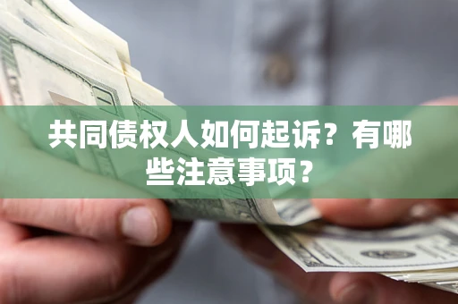 武汉共同债权人如何起诉？有哪些注意事项？