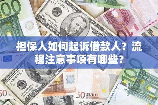 武汉担保人如何起诉借款人？流程注意事项有哪些？