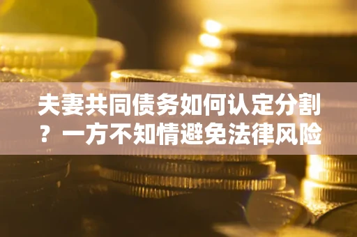武汉夫妻共同债务如何认定分割？一方不知情避免法律风险必看！